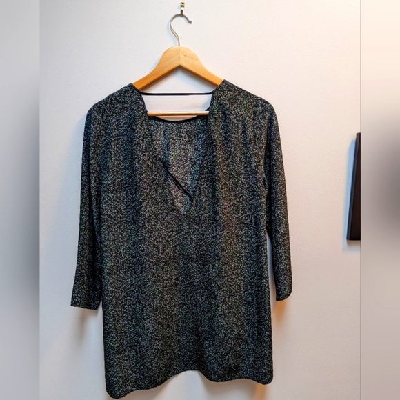 Wilfred 100% silk green printed tunic (size S) - Picture 2 of 7